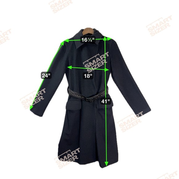 Ulla Johnson Womens Wool Cashmere Overcoat M Black Single-Breasted Tailored - Picture 10 of 13